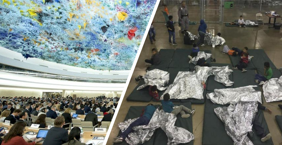 Longe da família, os pequenos se cobrem com papel alumínio, recebem água e sacos de batata frita  Foto: AFP PHOTO / AFP PHOTO