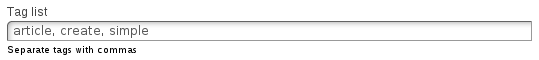Tag on an article creation