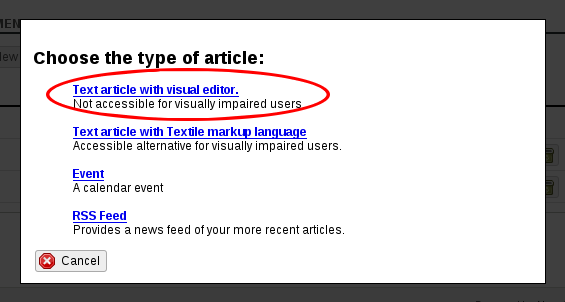 List of article types