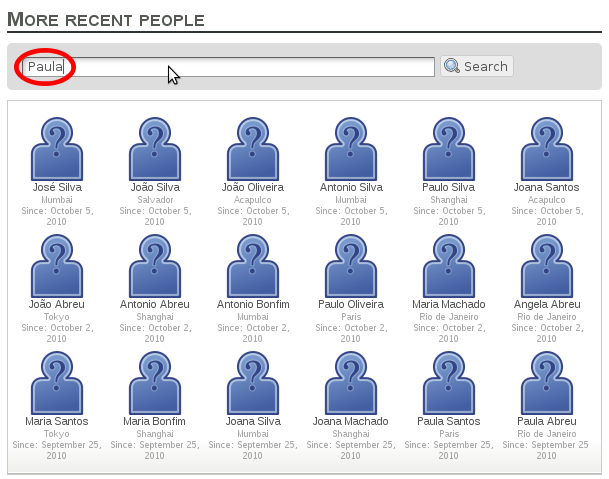 More recent people search field