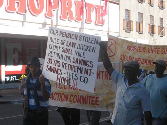 Appeal for solidarity with tcl workers namibia display