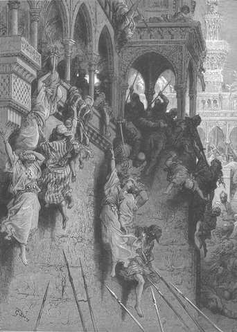 Gustave dore crusades the massacre of antioch display