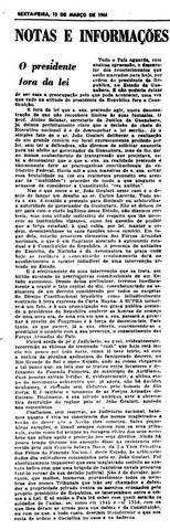 Editorial de o estado de são paulo de 13031964 contra o presidente joão goulart display
