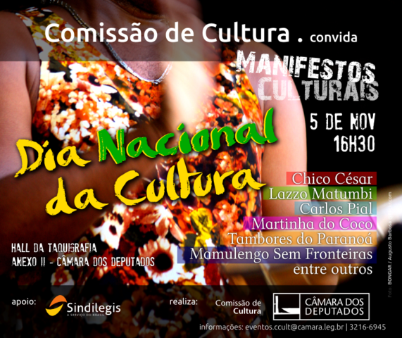 Convite manifestos culturais dia nacional da cultura display