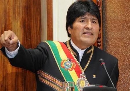 Evo morales bolivia display